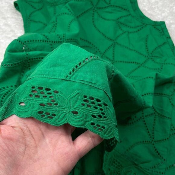 Cabi Gemma Eyelet Tank Top Kelly Green - Picture 7 of 9